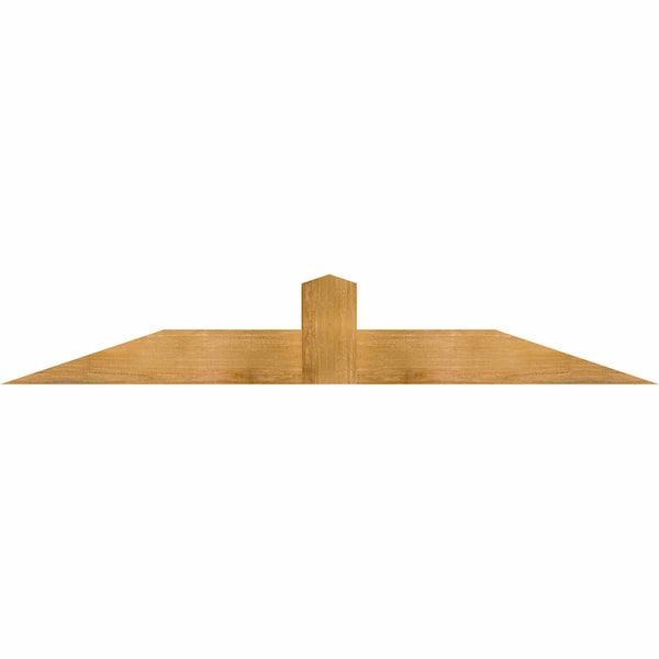 Ekena Millwork Portland Rough Sawn Timber Gable Bracket, Western Red Cedar, 72"W x 12"H x 4"D x 6"F, 4/12 Pitch GBW072X12X0406POR00RWR - main